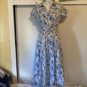 Joie blue dress size s/p color white and blue